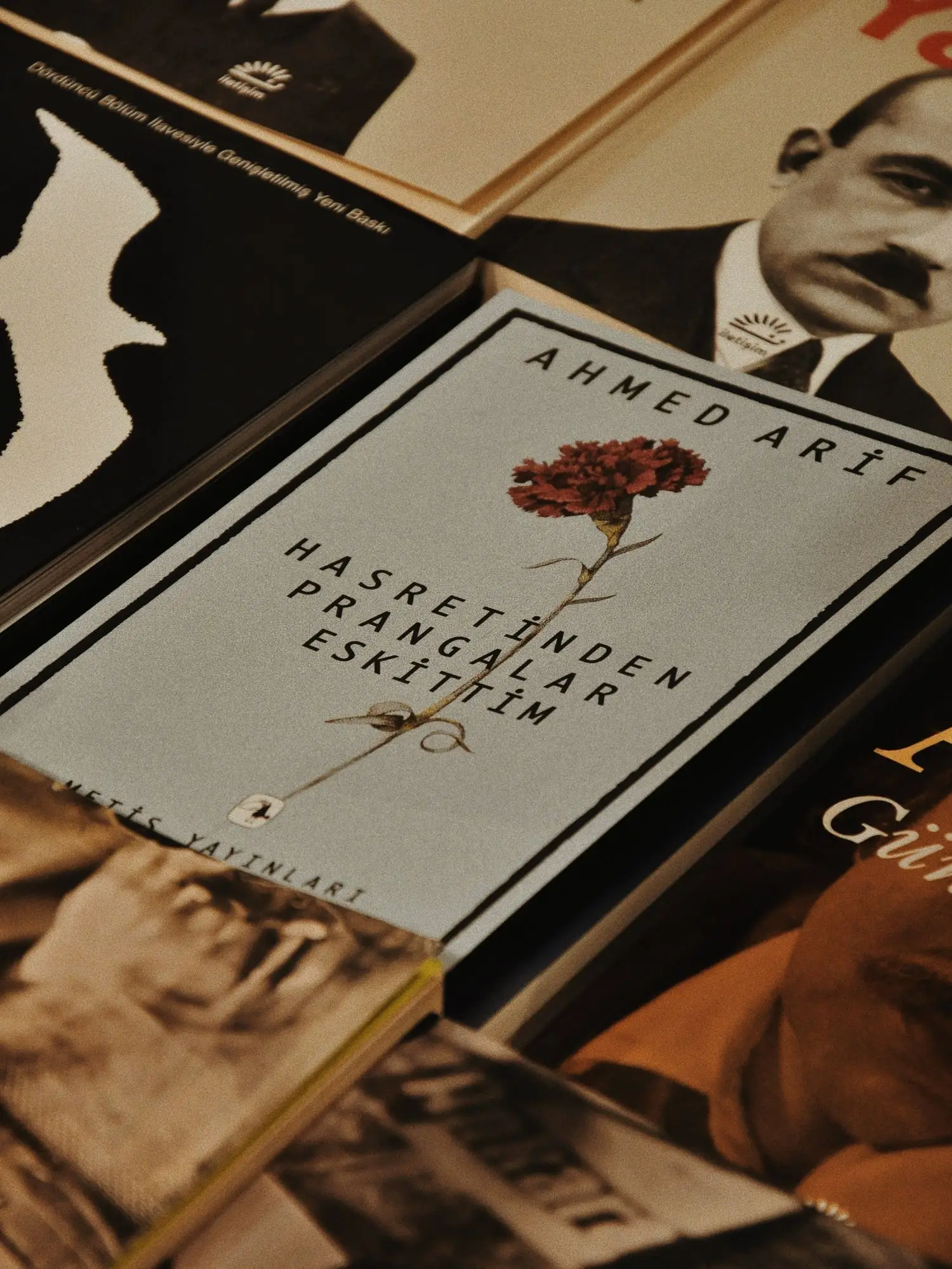 Poetry volume photographed from above